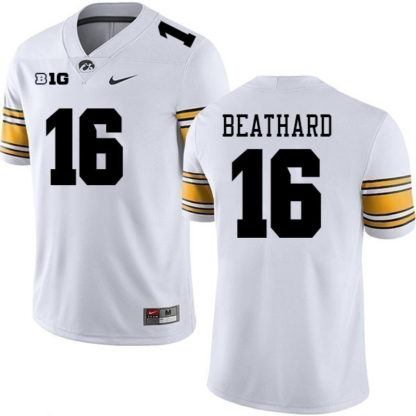 Iowa Hawkeyes #16 C.J. Beathard College Football Jerseys Stitched Sale-White